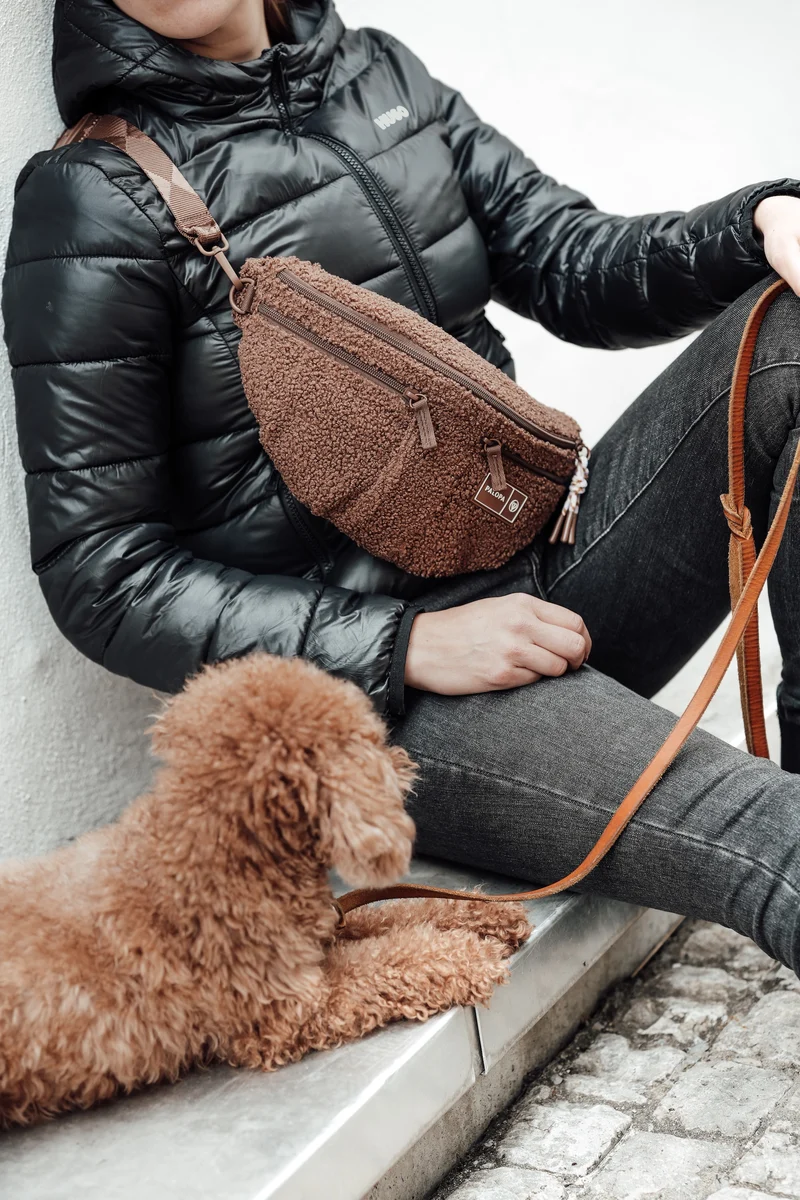 Hunde Leckerlibeutel Emma Teddy-Fleece Brown - Limited Edition