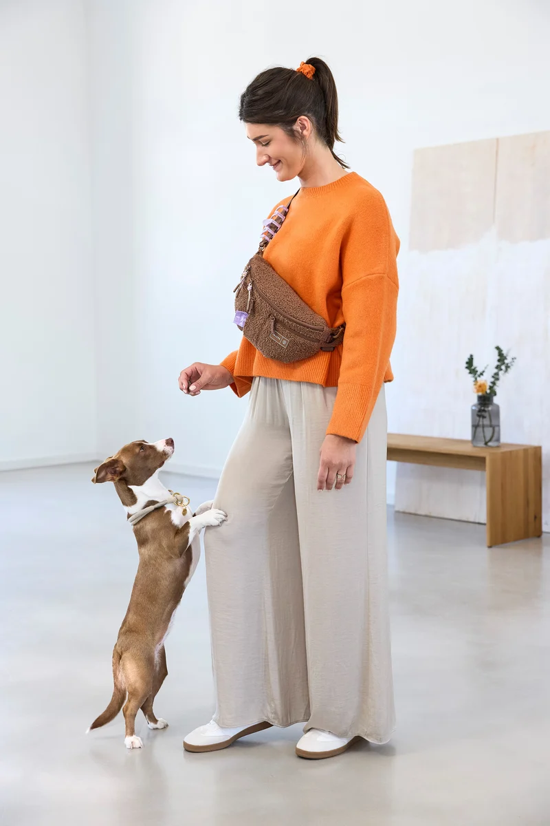 Hunde Leckerlibeutel Emma Teddy-Fleece Brown - Limited Edition