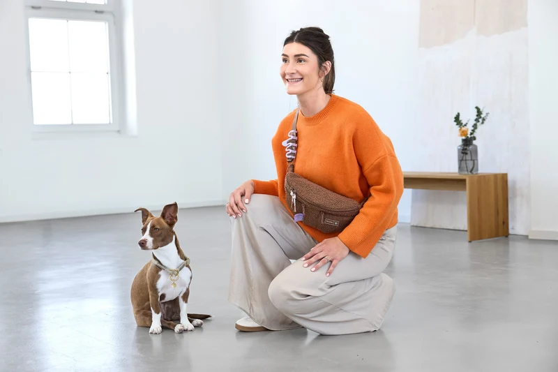 Hunde Leckerlibeutel Emma Teddy-Fleece Brown - Limited Edition
