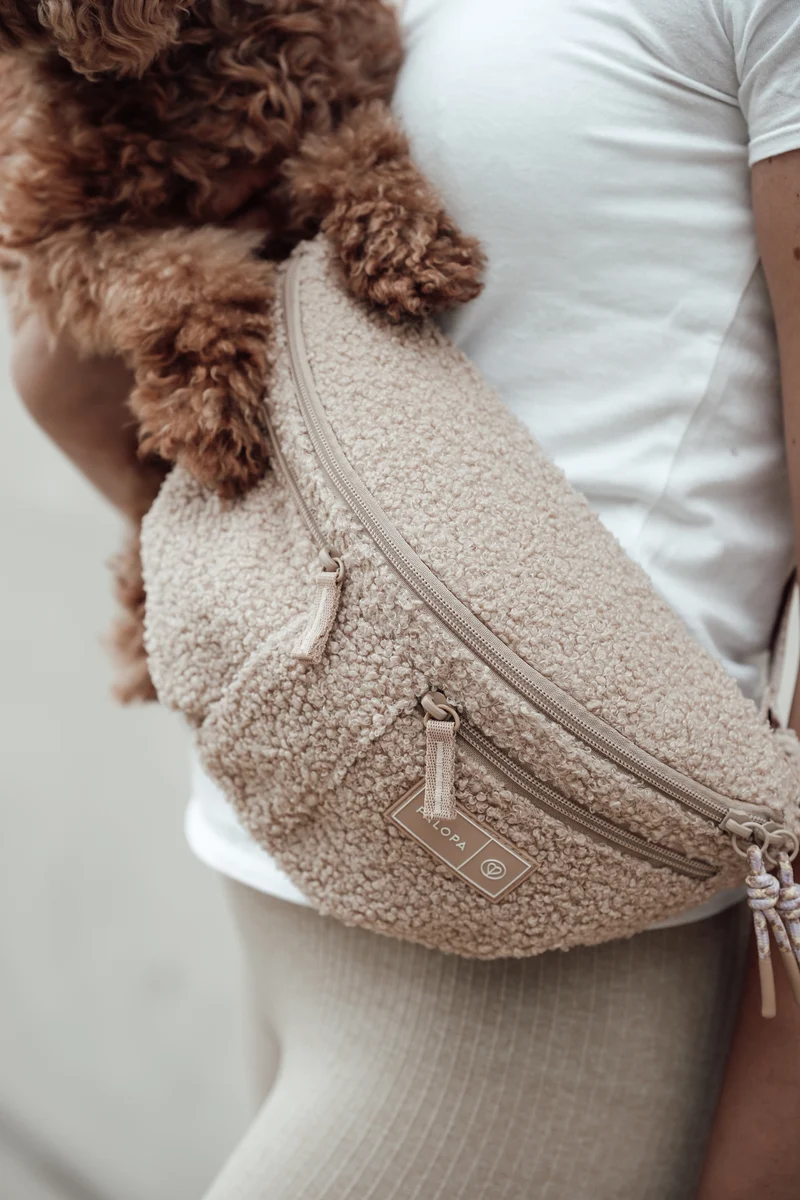 Hunde Leckerlibeutel Emma Teddy-Fleece Beige - Limited Edition