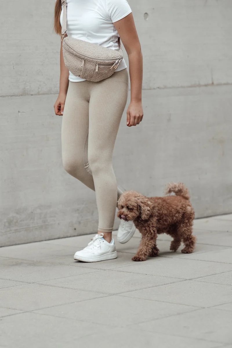 Hunde Leckerlibeutel Emma Teddy-Fleece Beige - Limited Edition