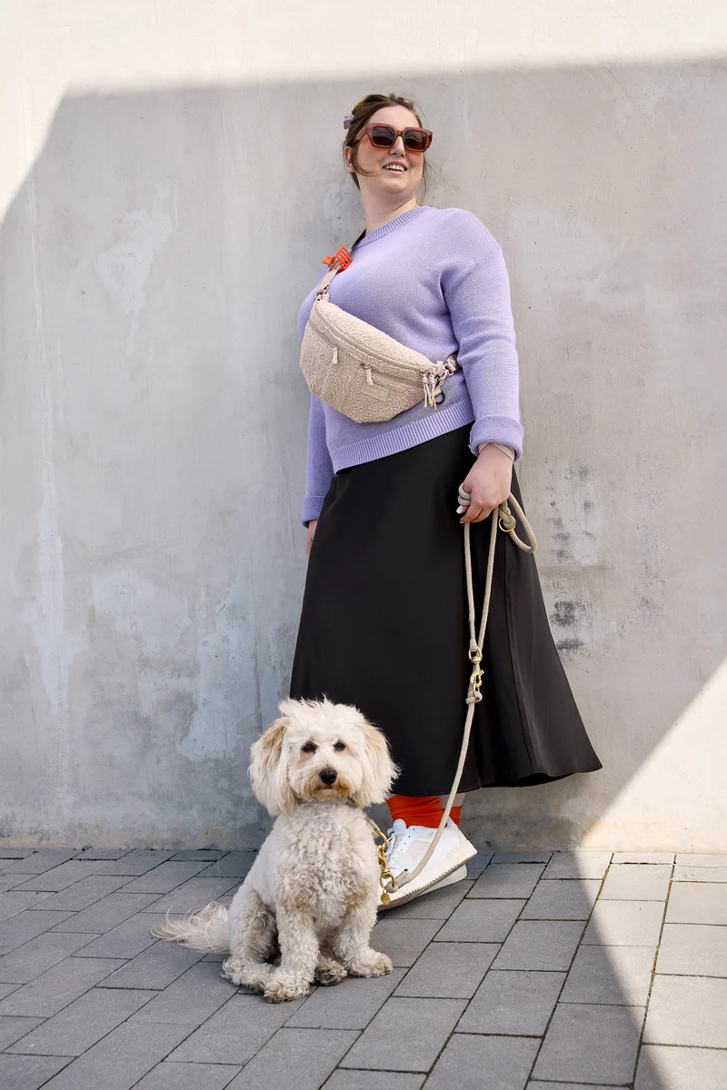 Hunde Leckerlibeutel Emma Teddy-Fleece Beige - Limited Edition