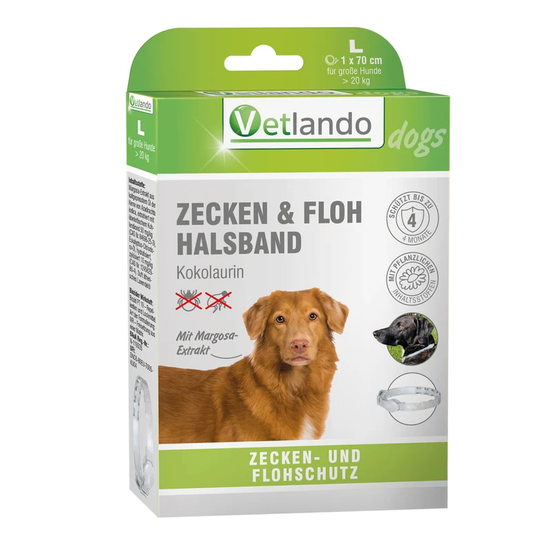 Zecken- & Floh-Halsband Kokolaurin für Hunde