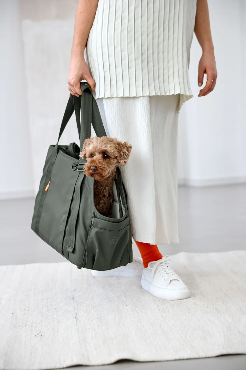 Hundetragetasche Weda Dunkelgrün