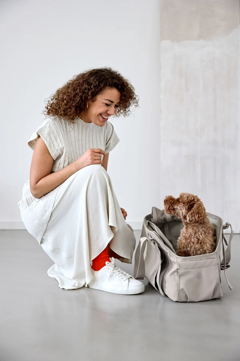 Hundetragetasche Weda Taupe