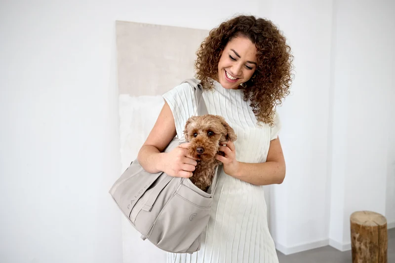 Hundetragetasche Weda Taupe