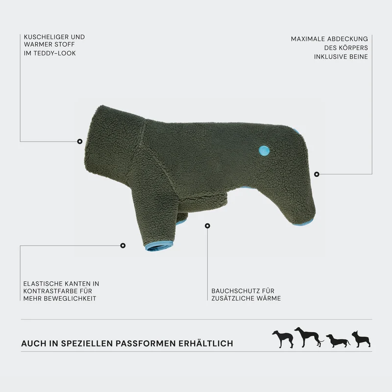 Hundepullover Cornwall Teddy Olive
