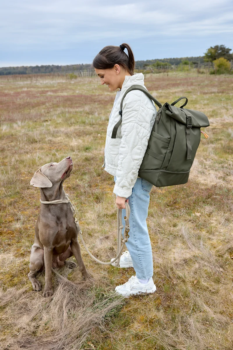 Rucksack Rolltop Yoska Dunkelgrün