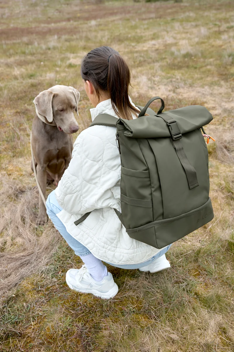 Rucksack Rolltop Yoska Dunkelgrün