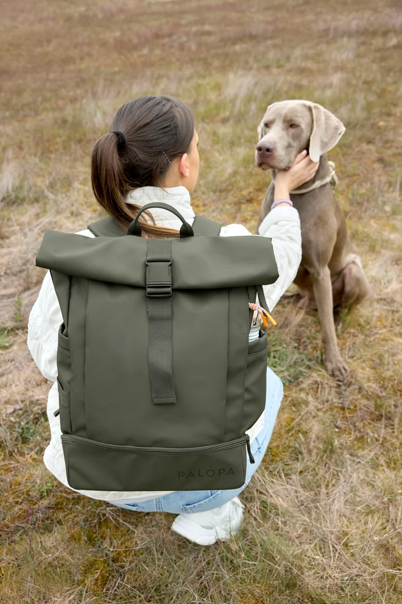 Rucksack Rolltop Yoska Dunkelgrün