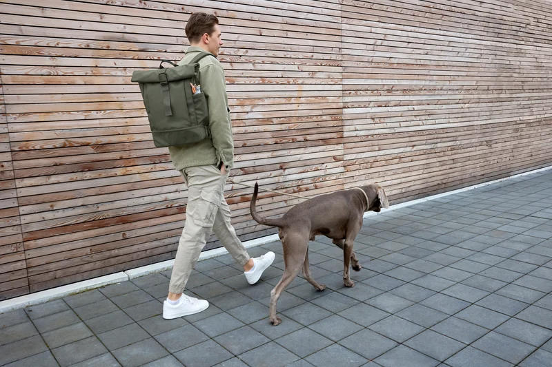 Rucksack Rolltop Yoska Dunkelgrün