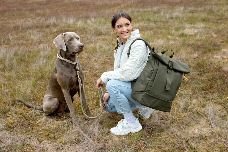 Rucksack Rolltop Yoska Dunkelgrün