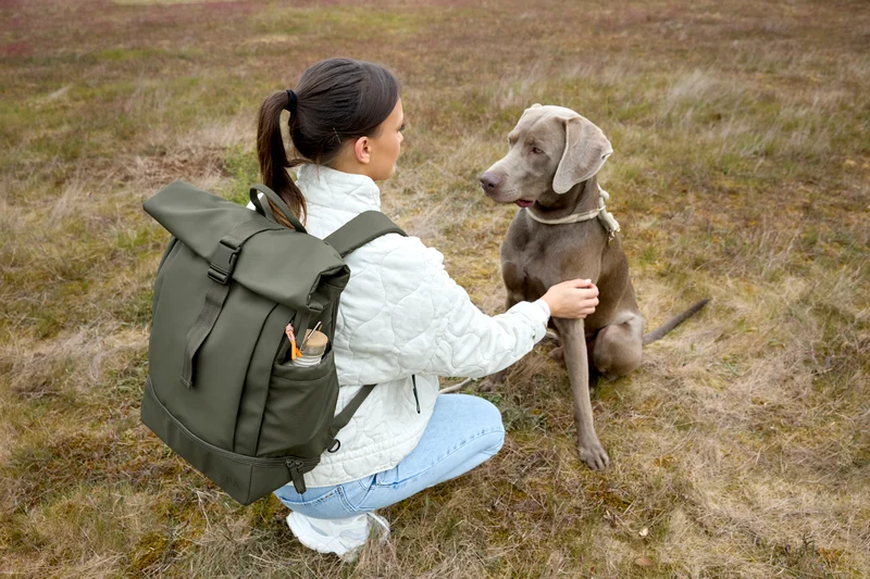Rucksack Rolltop Yoska Dunkelgrün