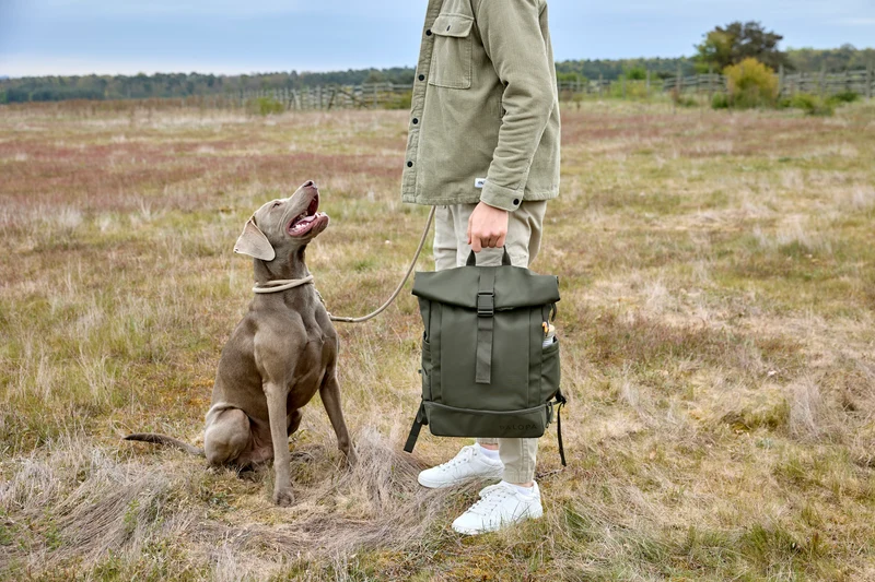 Rucksack Rolltop Yoska Dunkelgrün