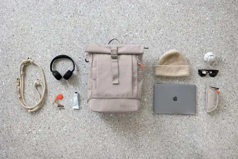 Rucksack Rolltop Yoska Taupe