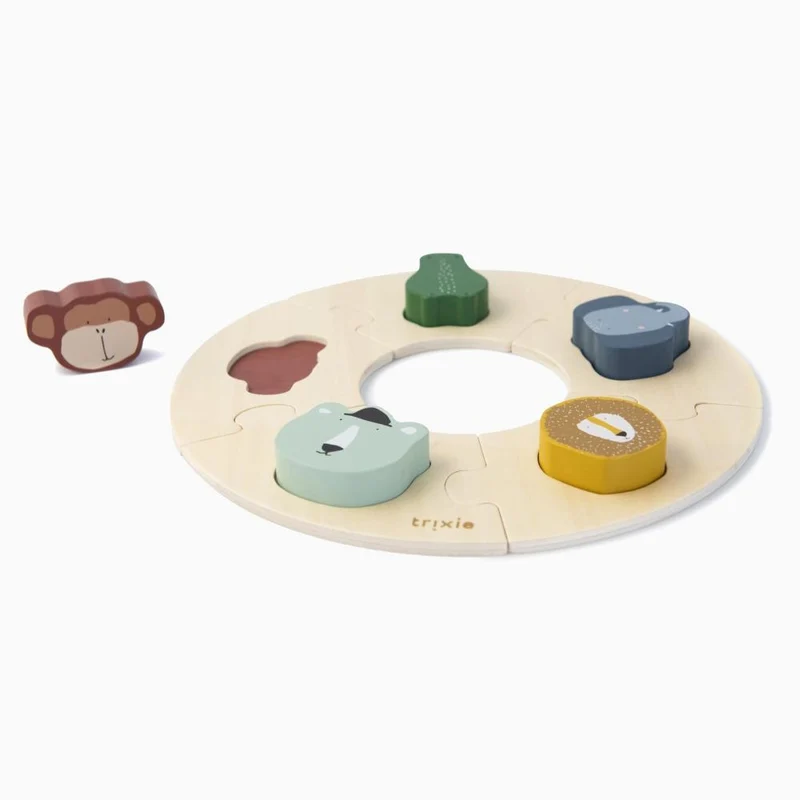 Holzspielzeug HOLZPUZZLE rund für Kinder von Trixie