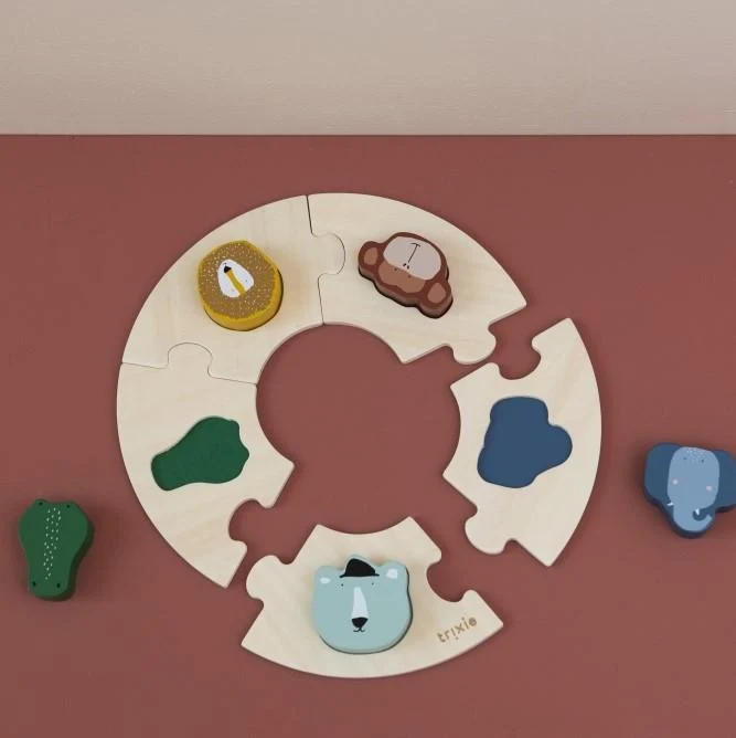 Holzspielzeug HOLZPUZZLE rund für Kinder von Trixie