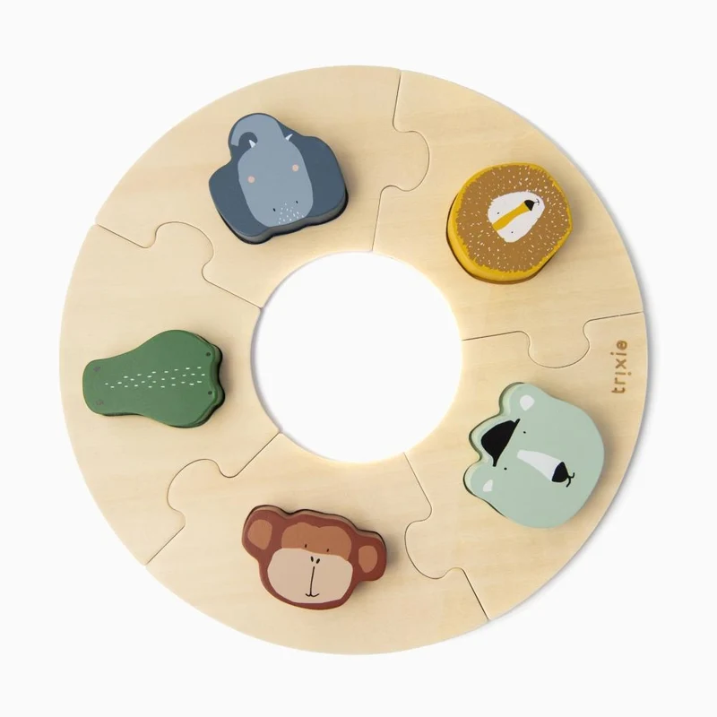 Holzspielzeug HOLZPUZZLE rund für Kinder von Trixie