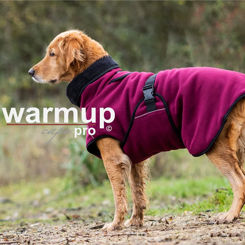 WARMUP cape Pro | wärmender Hundemantel zum Wenden mit Kragen