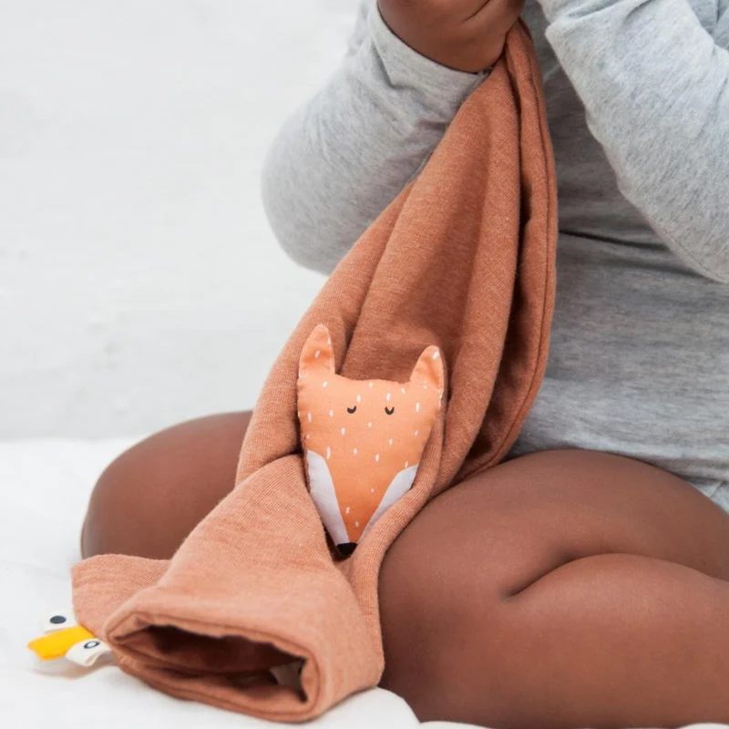 Schnuffeltuch ANIMALS für Baby Bio Baumwolle von Trixie