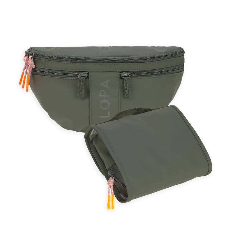 Set: Hunde Leckerlibeutel Emma & Hunde Erste-Hilfe-Tasche Bano Dunkelgrün