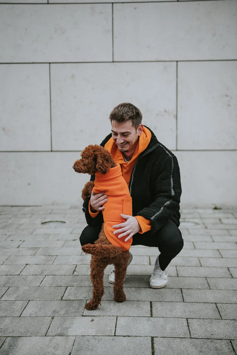 Hundepullover Fleece Derby Orange