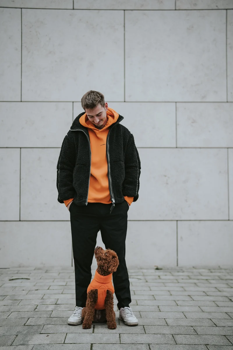 Hundepullover Fleece Derby Orange