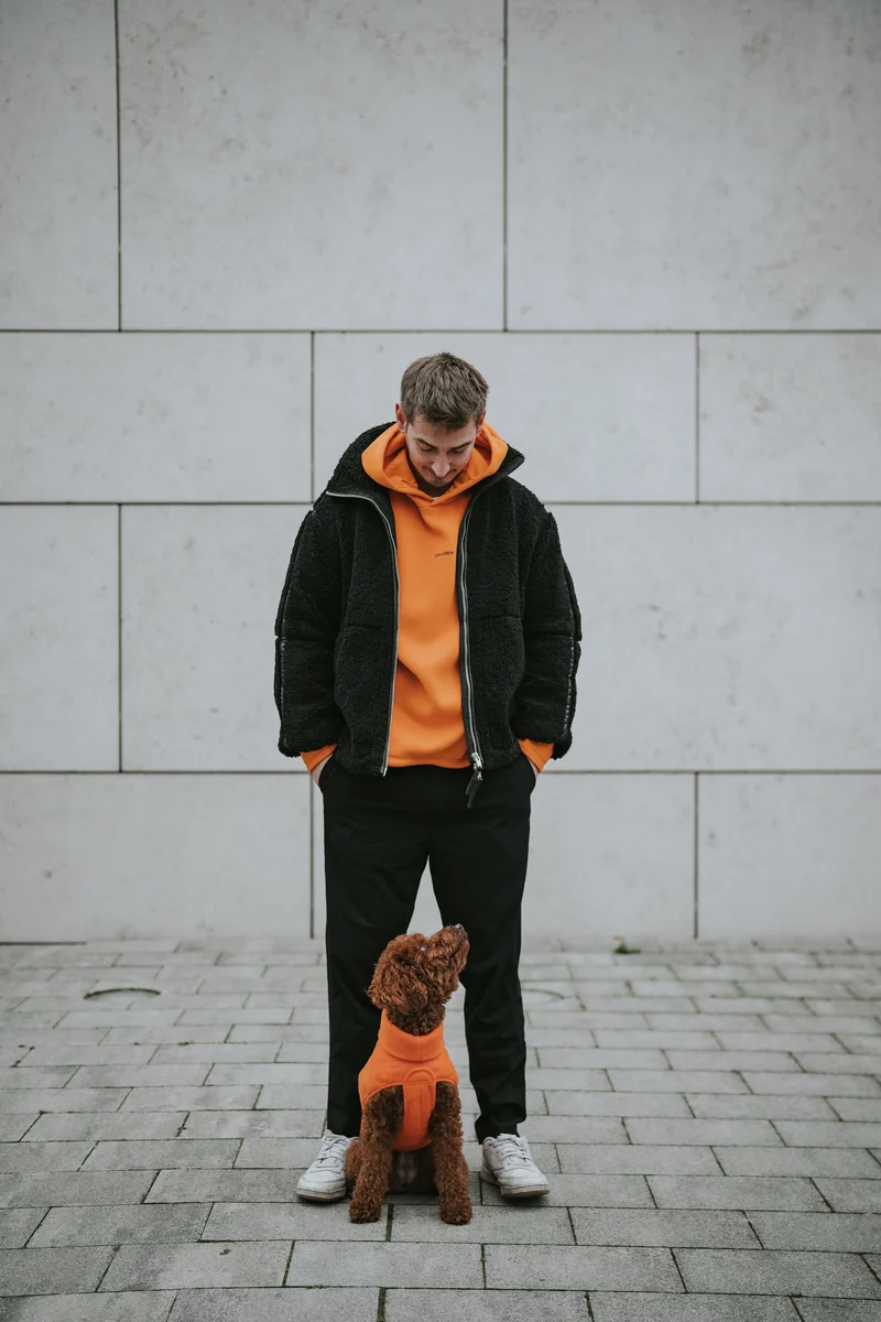 Hundepullover Fleece Derby Orange