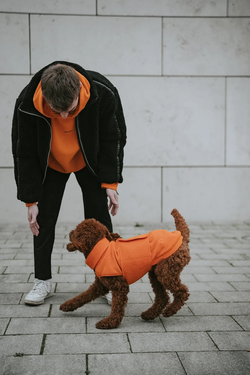 Hundepullover Fleece Derby Orange