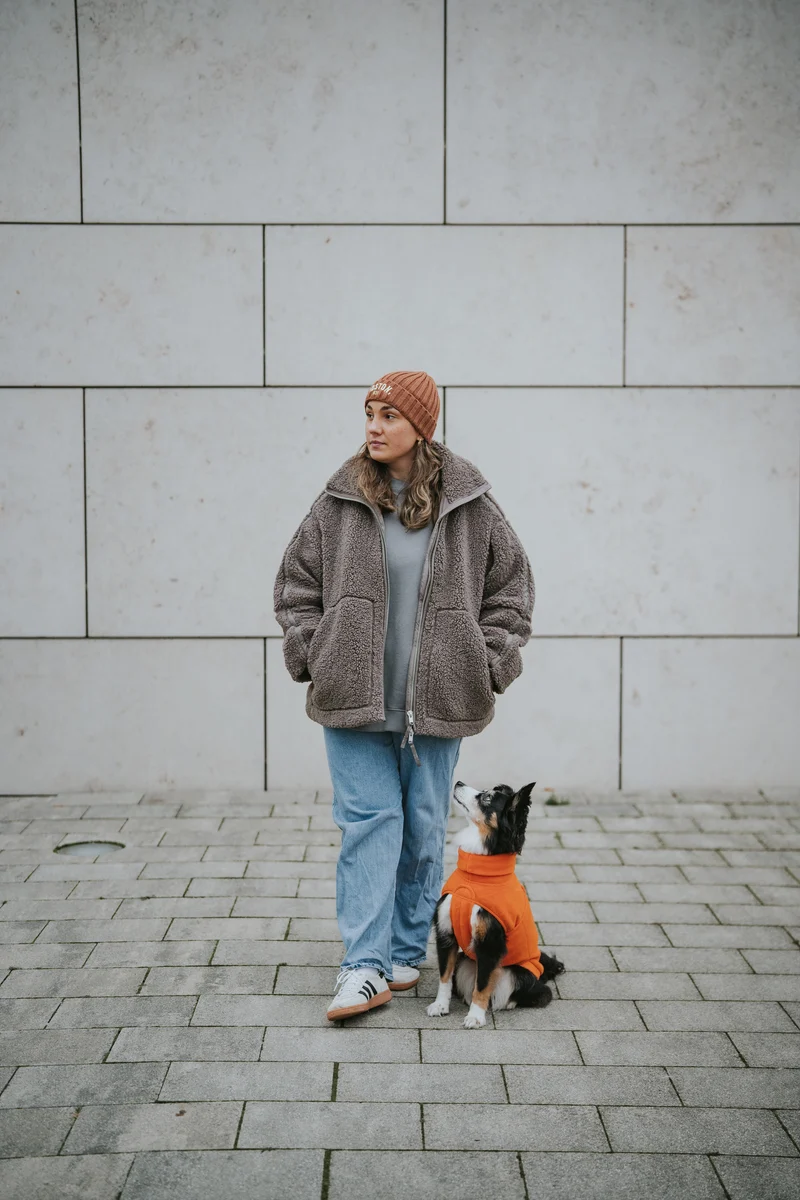 Hundepullover Fleece Derby Orange
