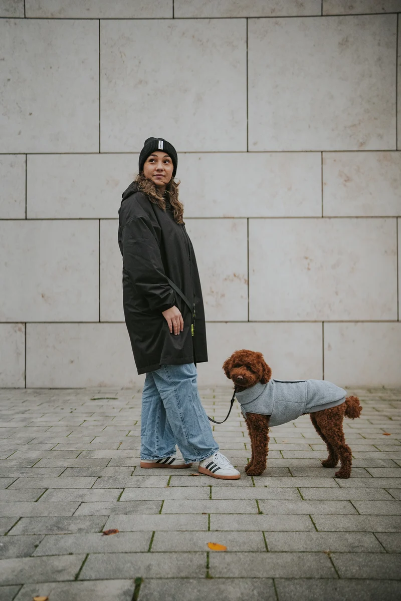 Hundepullover Fleece Derby Light Grey