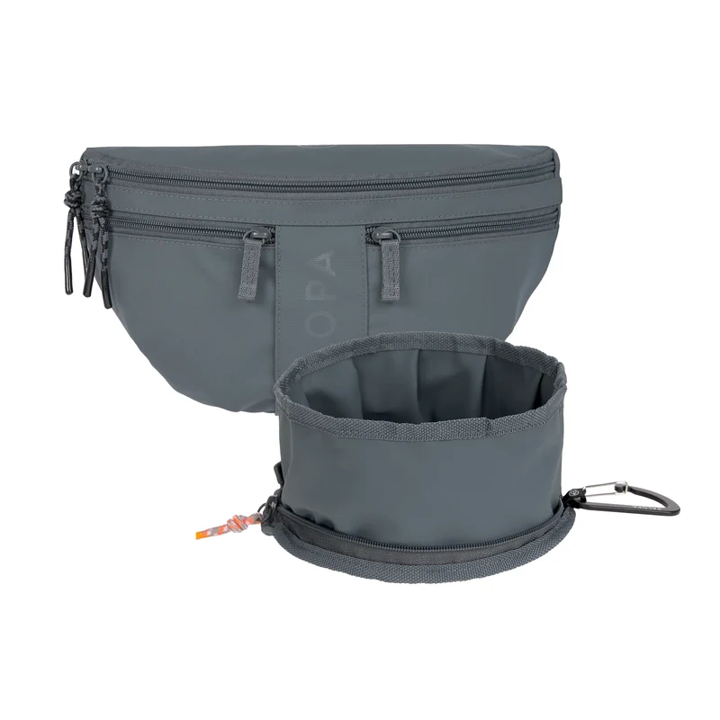 Set: Hunde Leckerlibeutel Emma & Hundereisenapf Tura Anthrazit