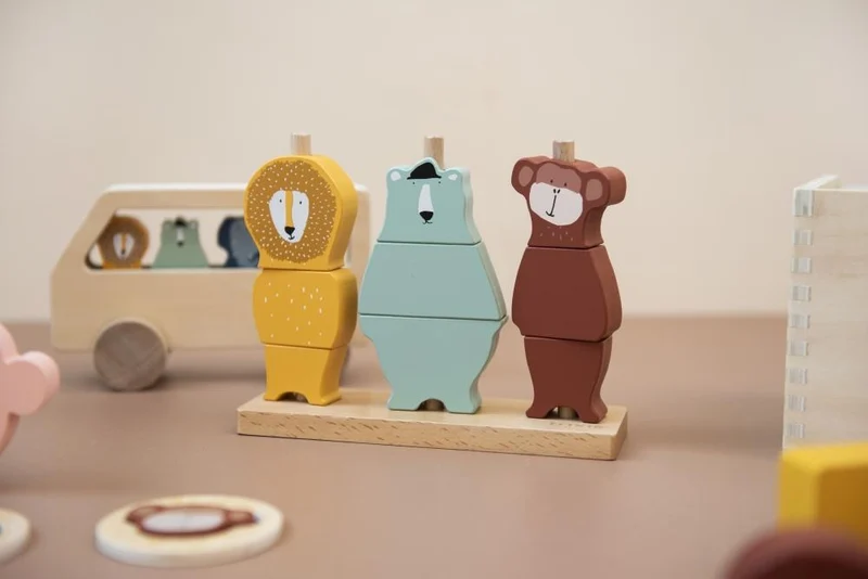 Steckspiel TIERE Holz für Kinder von Trixie