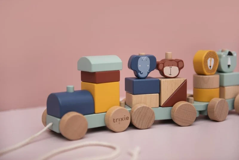 Holzspielzeug TIEREISENBAHN für Kinder von Trixie
