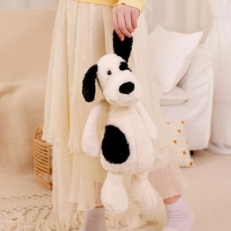 Plüschtier Schwarzer Und Weißer Hund – Kuscheltier - Stofftier