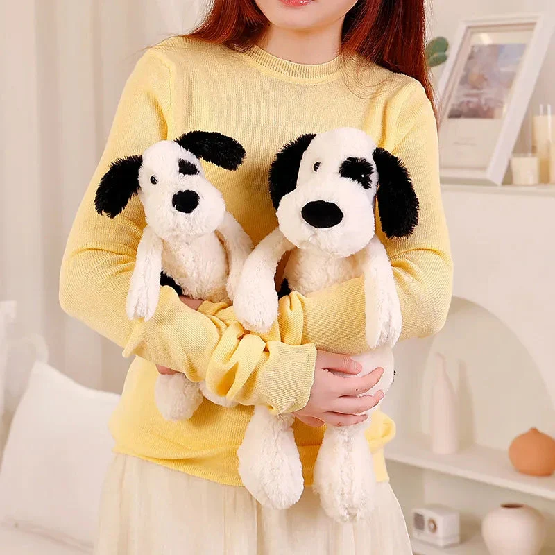 Plüschtier Schwarzer Und Weißer Hund – Kuscheltier - Stofftier