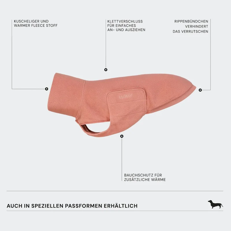 Hundepullover Fleece Derby 2.0 Faded Rose