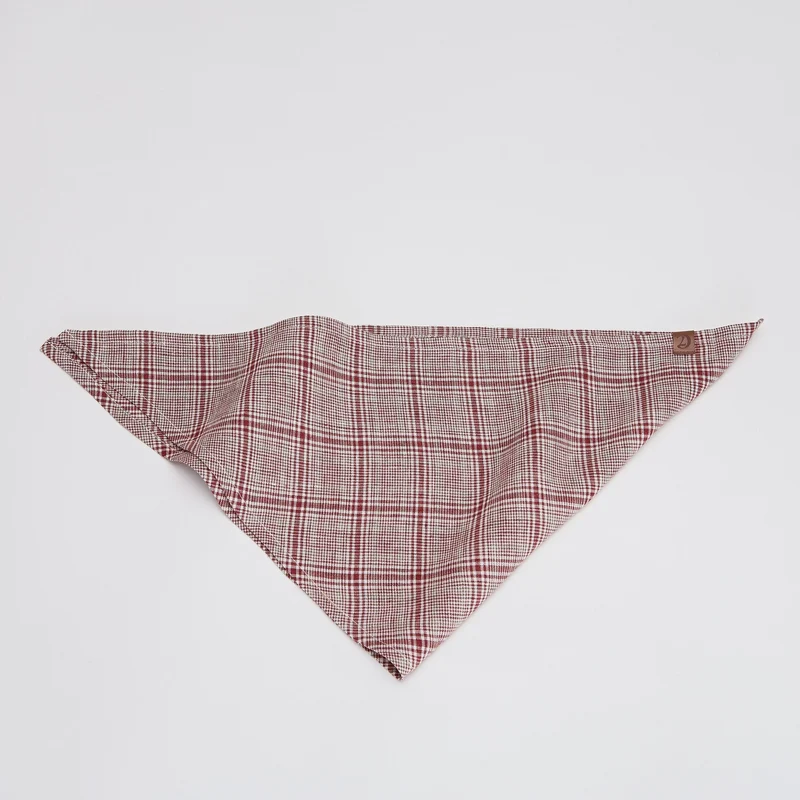 Hundehalstuch Bandana Check Red - Light Green