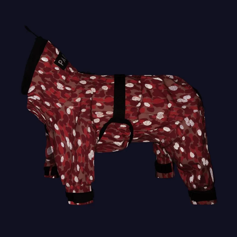 Reflektierender Regenoverall Red