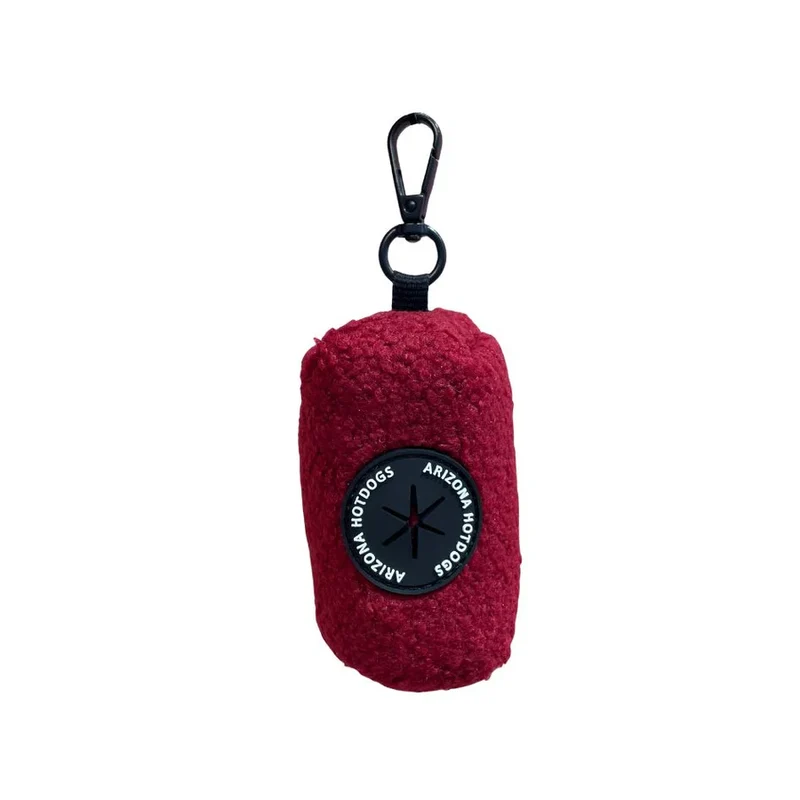 Mini Porte Sacs Poubelle Teddy Bordeaux
