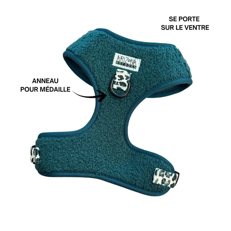 Sellerie Teckel Harnais Teddy Vert Sapin