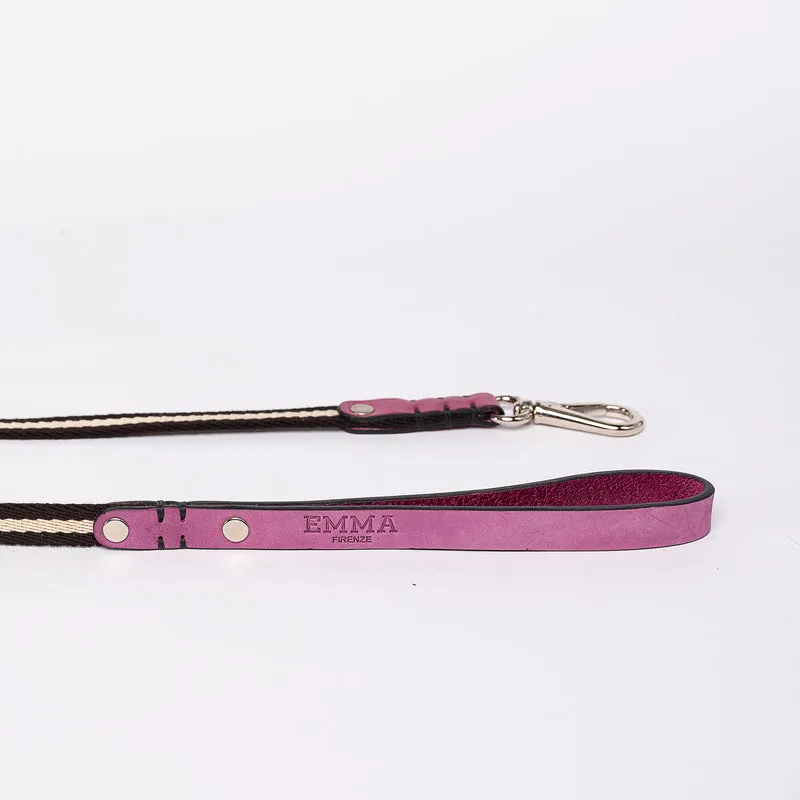 Sellerie Teckel Harnais Tissu & Nubuck (fuschia)
