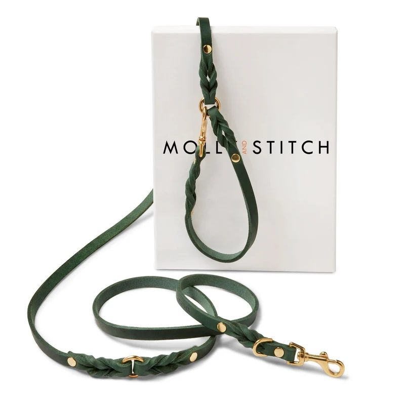 Sellerie Teckel Harnais en T Cuir Butter Vert Foret