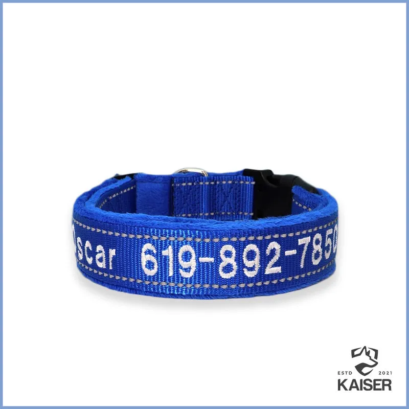 Personalisiertes reflektierendes Hundehalsband bestickt