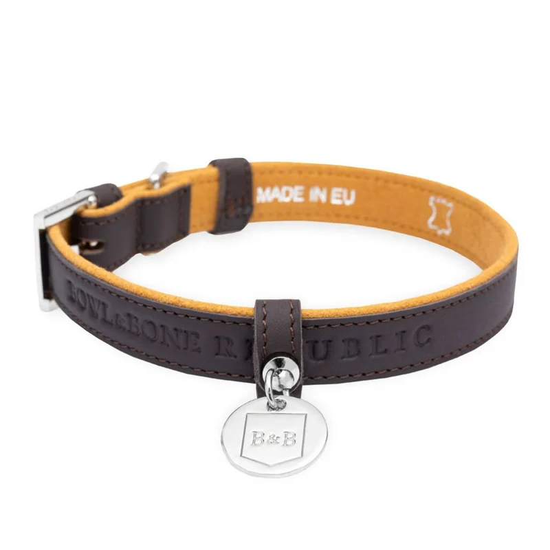Sellerie Teckel Collier Cuir Monaco (Chocolat)