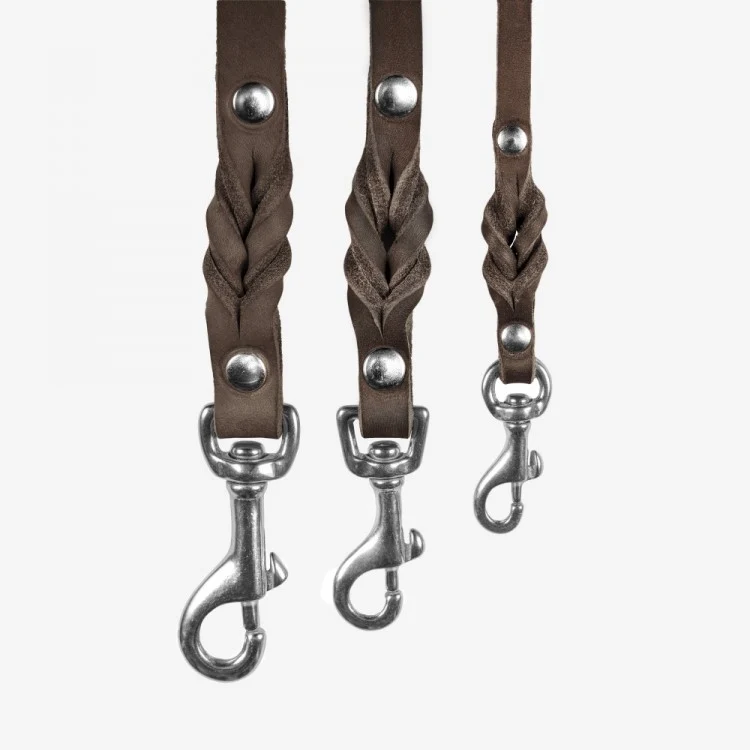 Sellerie Teckel Laisse Cuir Butter Marron X3 (ajustable)