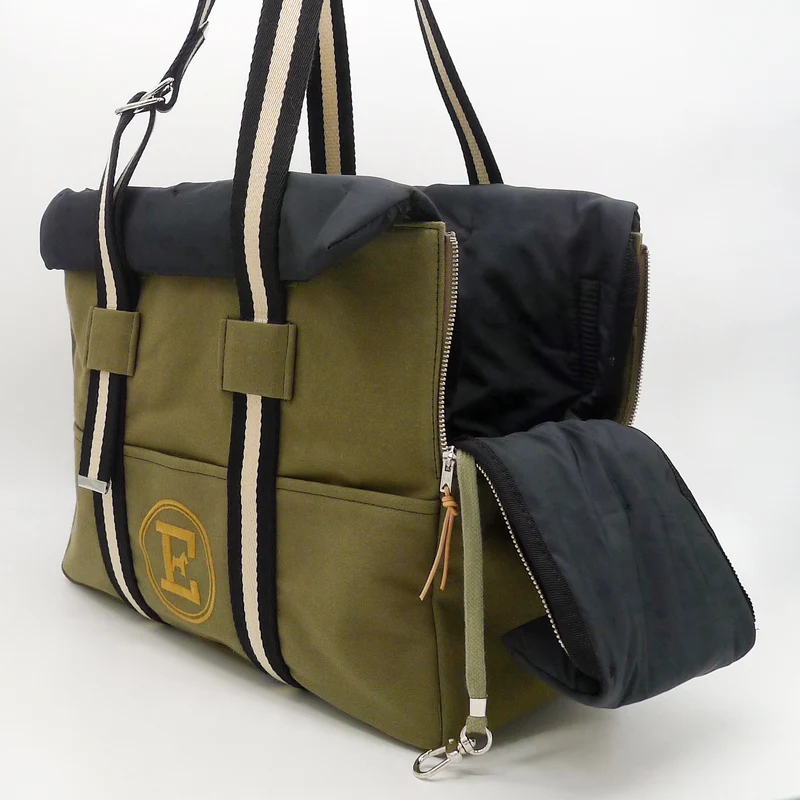 Sac de Voyage Teckel Vert et Noir