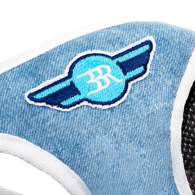 Sellerie Teckel Harnais Denim Bleu