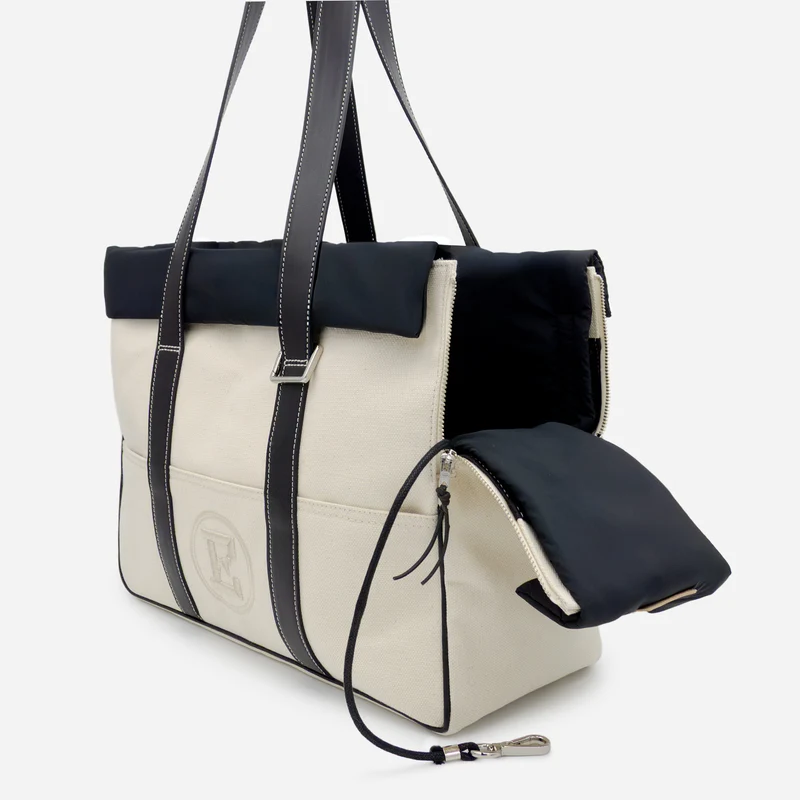 Sac de Voyage Teckel Canvas & Cuir Noir
