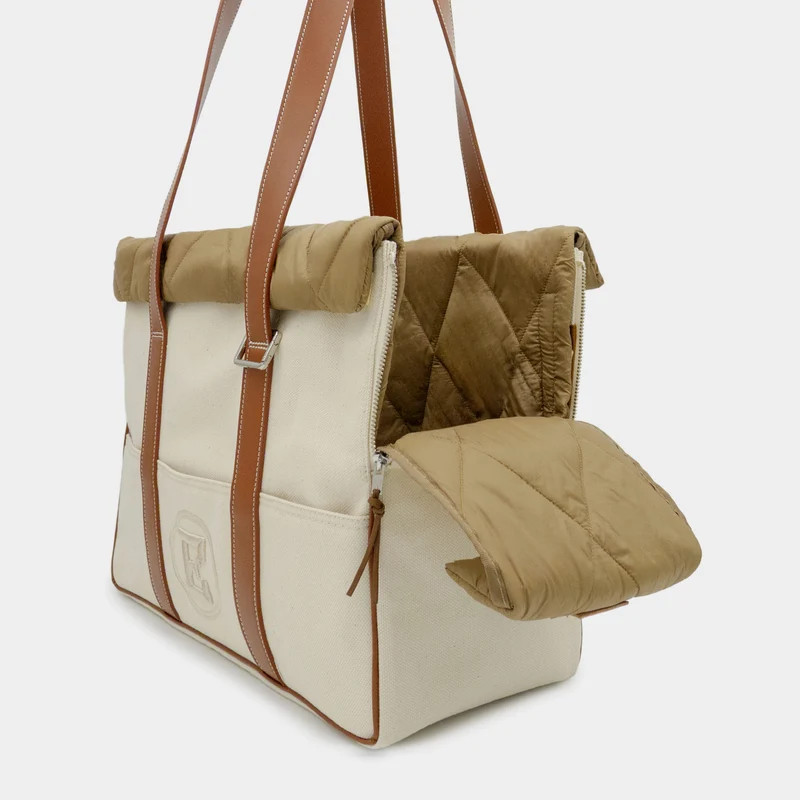 Sac de Voyage Teckel Canvas & Cuir Cognac